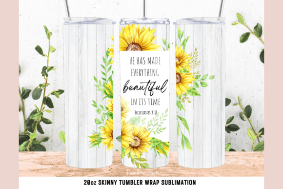 Christian Spring Tumbler Sublimation Graphics for Crafts