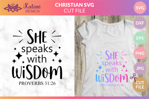 Christian SVG She Speaks with Wisdom: A Designer’s Review for Crafts & Graphics Projects