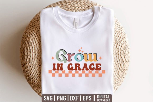 Grow in Grace - Retro Christian SVG: Crafts Meets Graphics for Soulful Branding