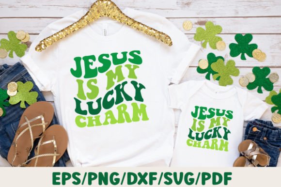 Jesus is My Lucky Charm Retro SVG for Crafts & Graphics