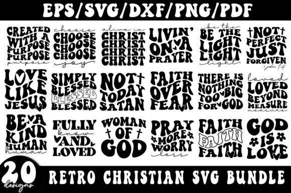 Retro Christian Quotes Bring Vintage Charm to Embroidery Projects